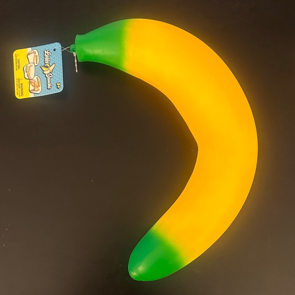 Banana Squishy Squish Fidget Twist Stretch Squeeze Squishie Toy - Yellow & Green